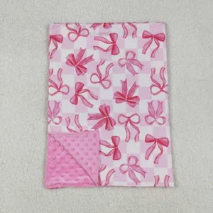 Pink Bow Baby Blanket